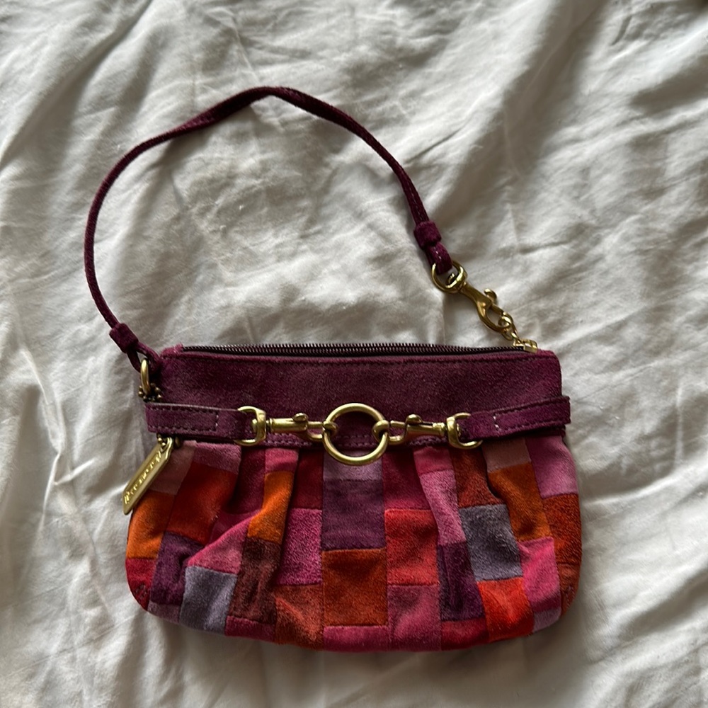 Vintage Coach wristlet - Suede materiel - vibrant colors